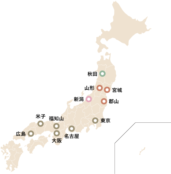 グループ所在地マップ